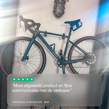 ZATTI Fietswandhouder | Houten steunen met carbonvezelversterkte houders